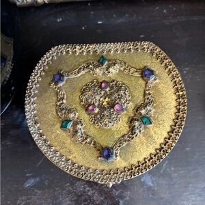 Silver Craft Brass Dresser Box 1920s